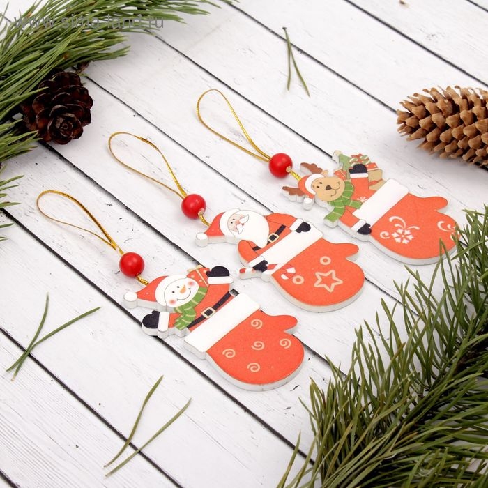 Подвеска новогодняя &laquo;Варежка с сюрпризом&raquo;, МИКС, односторонняя