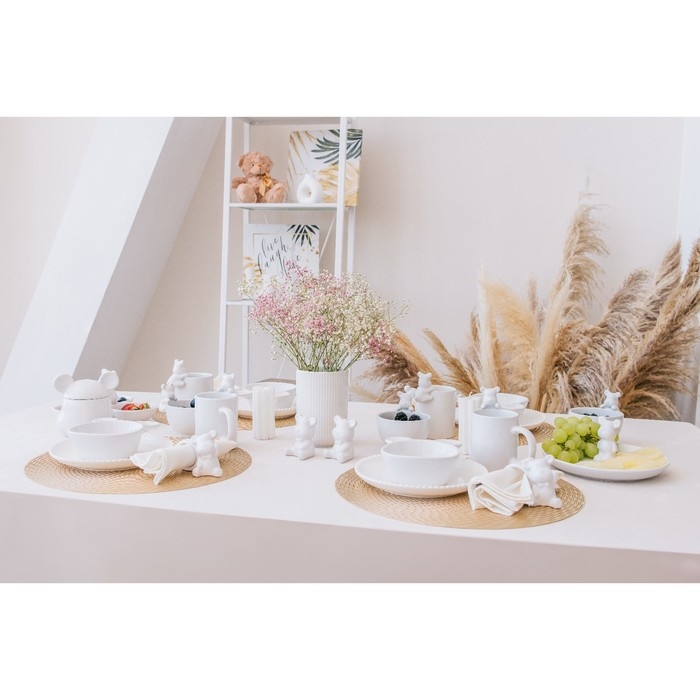 Подставка для торта Доляна &laquo;Мишка Отто&raquo;, 20,5&times;11,5 см, цвет белый