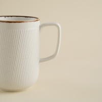 Кружка фарфоровая SL Home &laquo;Волна в камне&raquo;, 350 мл, цвет белый