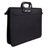 Портфель пластиковый А3 BRAUBERG "Портфолио", 470 х 380 х 130 мм, 3 отделения, на молнии, чёрный Портфель пластиковый А3 BRAUBERG "Портфолио", 470 х 380 х 130 мм, 3 отделения, на молнии, чёрный