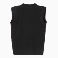 Школьный жилет для мальчика, цвет чёрный, рост 140-146 см