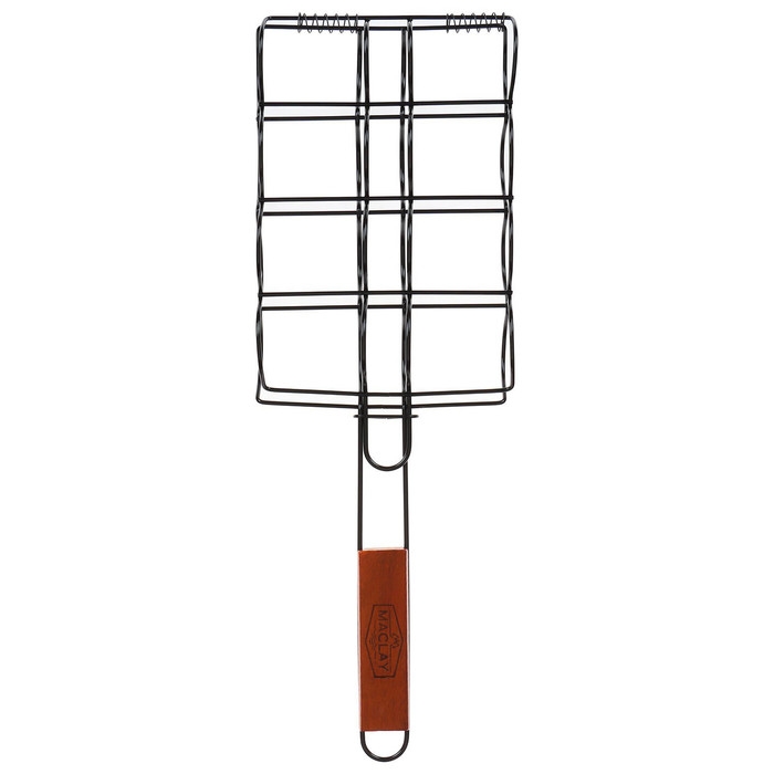 Решётка гриль для сосисок maclay, 26 х 17 см, хромированная сталь, для мангала Решётка гриль для сосисок maclay, 26 х 17 см, хромированная сталь, для мангала