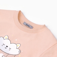 Пижама для девочки (футболка и брюки), цвет персиковый, рост 128 см