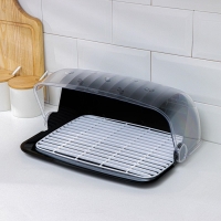 Хлебница &laquo;Рондо&raquo;, 34&times;26&times;15,5 см, цвет чёрный