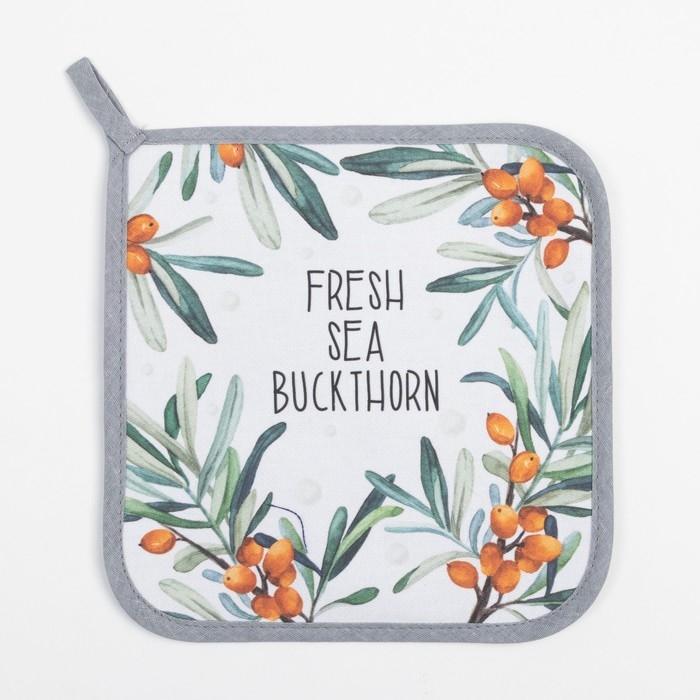 Набор Кухонный &laquo;Berry garden&raquo;, варежка-прихватка 20х28см, прихватка 19х19см, 100% хлопок