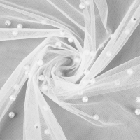 Сетка с бусинами, 150 см, 1 &plusmn; 0,2 м, цвет белый