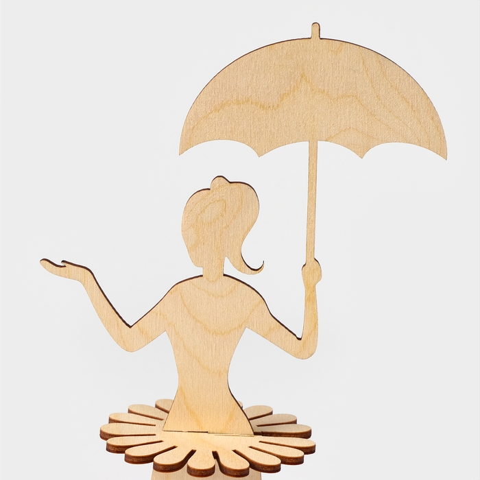 Салфетница деревянная &laquo;Девушка с зонтиком&raquo;, 25&times;13&times;13 см