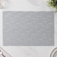 Салфетки сервировочные на стол Доляна &laquo;Шер&raquo;, 4 шт, 30&times;45 см, цвет серый