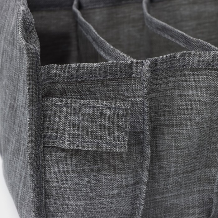 Органайзер для хранения белья Доляна, 7 ячеек, 35×15×13 см, цвет серый Органайзер для хранения белья Доляна, 7 ячеек, 35×15×13 см, цвет серый