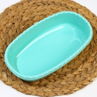 Миска с крышкой, 1,5 л, 16,5&times;28&times;6,5 см, цвет аквамарин