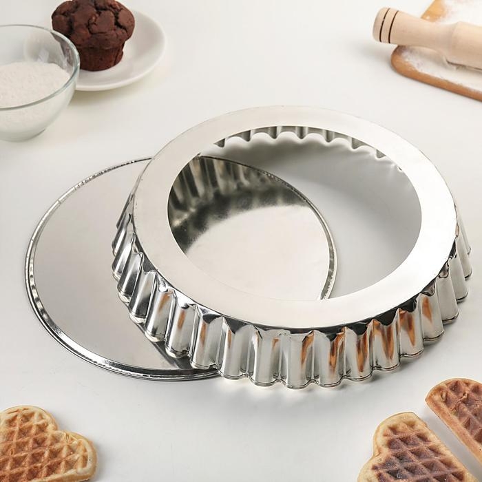 Форма для выпечки со съёмным дном, h=4,5 см, d=28 см Форма для выпечки со съёмным дном, h=4,5 см, d=28 см