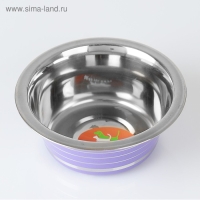 Миска стандартная цветная с полосой, 225 мл, фиолетовая Миска стандартная цветная с полосой, 225 мл, фиолетовая