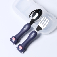 Набор детских столовых приборов в футляре &laquo;Коровки&raquo;, вилка, ложка