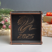 Новогодняя шкатулка "Кобра 2025" 6х12х12 см Новогодняя шкатулка "Кобра 2025" 6х12х12 см