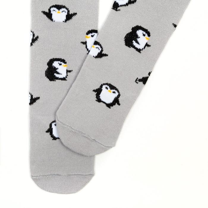 Новый год.Колготки Крошка Я Новый год.Колготки Крошка Я "Пингвинята", серый, рост 62-68 см
