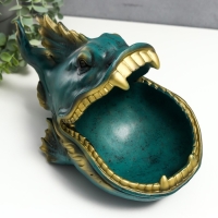 Сувенир полистоун подставка "Рыба-дракон" тёмно-зелёный 17х16х29 см Сувенир полистоун подставка "Рыба-дракон" тёмно-зелёный 17х16х29 см