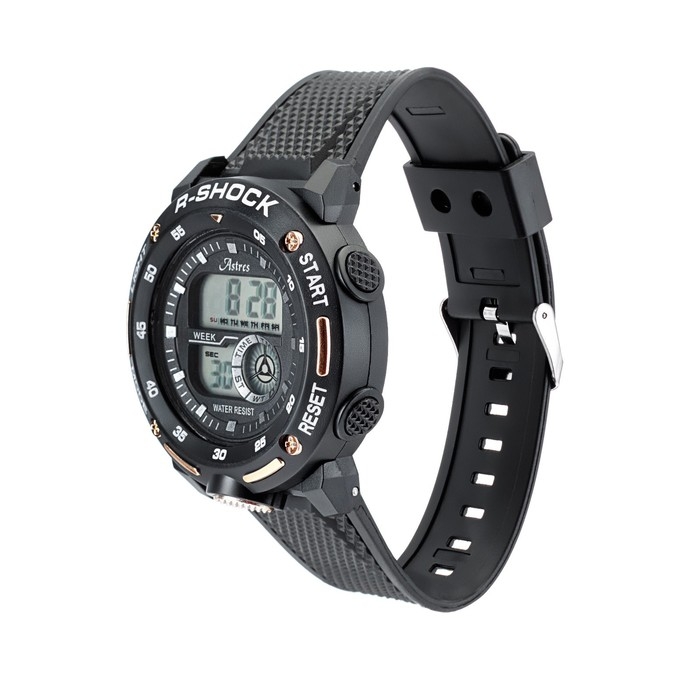 Часы наручные электронные Astres R-Shock, d-5.3 см, ремешок силикон, водонепроницаемые Часы наручные электронные Astres R-Shock, d-5.3 см, ремешок силикон, водонепроницаемые