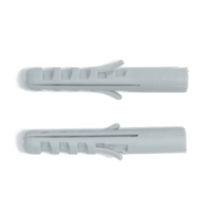 Дюбель "ТУНДРА", тип S, распорный, полипропиленовый, 8х50 мм, 1000 шт