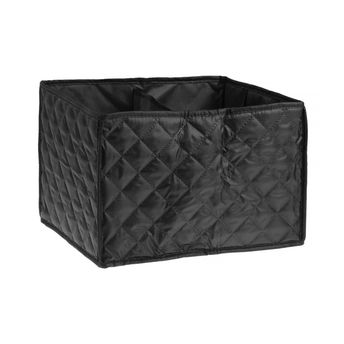 Органайзер в багажник автомобиля, складной, стеганый, оксфорд, 38&times;31&times;25 см, черный