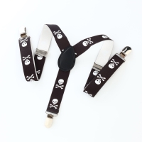 Подтяжки детские &laquo;Выбражулька&raquo;, ширина 2,5 см, цвет чёрный/белый