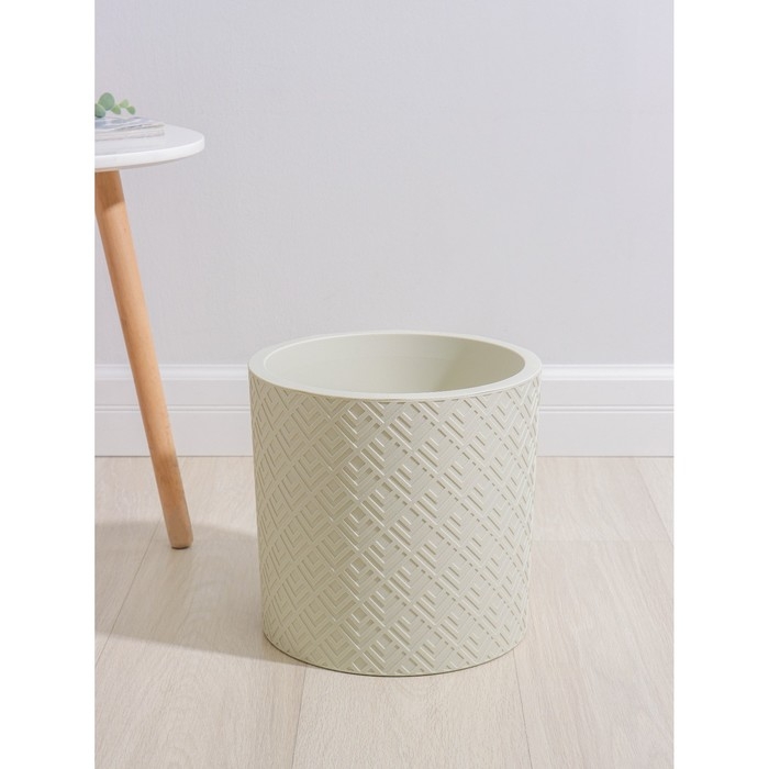 Кашпо для цветов со вставкой &laquo;Этна&raquo;, 9,5 л, d=28 см, h=27 см, цвет белый