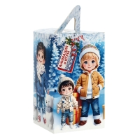 &laquo;Четырехгранка большая "Детвора" с анимацией&raquo; 750 гр Новогодний подарочный набор №347