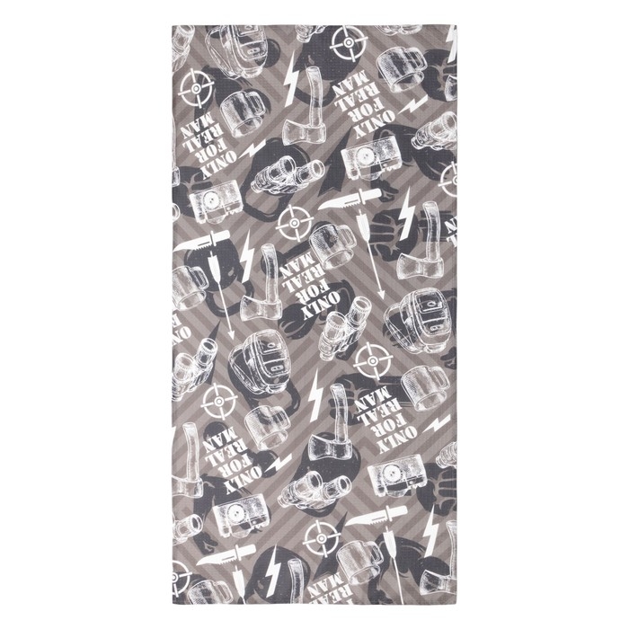 Полотенце Полотенце "Only for real man" 70х146 см, 100% хлопок 160гр/м2