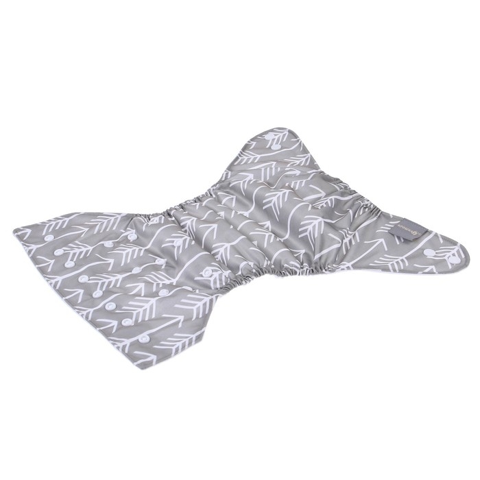 Многоразовый подгузник &laquo;Стрелы&raquo;, 3-15 кг, цвет серый, Крошка Я