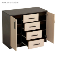 Комод Аура, 820х1000х440, Венге/Дуб молочный Комод Аура, 820х1000х440, Венге/Дуб молочный