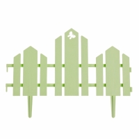 Ограждение декоративное, 25 × 170 см, 5 секций, пластик, салатовое, «Чудный сад» Ограждение декоративное, 25 × 170 см, 5 секций, пластик, салатовое, «Чудный сад»