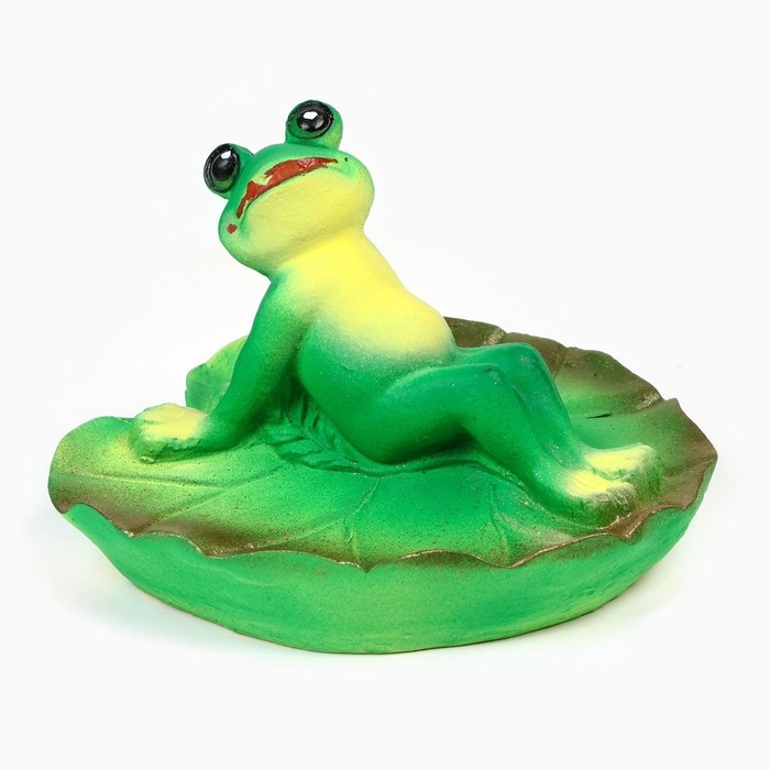 Садовая фигура Садовая фигура "Лягушка загарает" 15х10см
