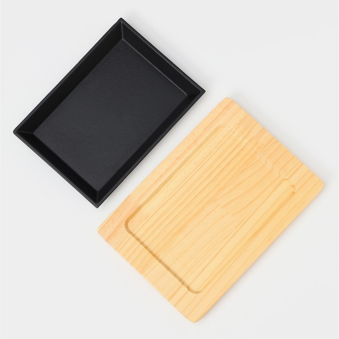 Сковорода «Прованс», 22×16×1,6 см, на деревянной подставке Сковорода «Прованс», 22×16×1,6 см, на деревянной подставке