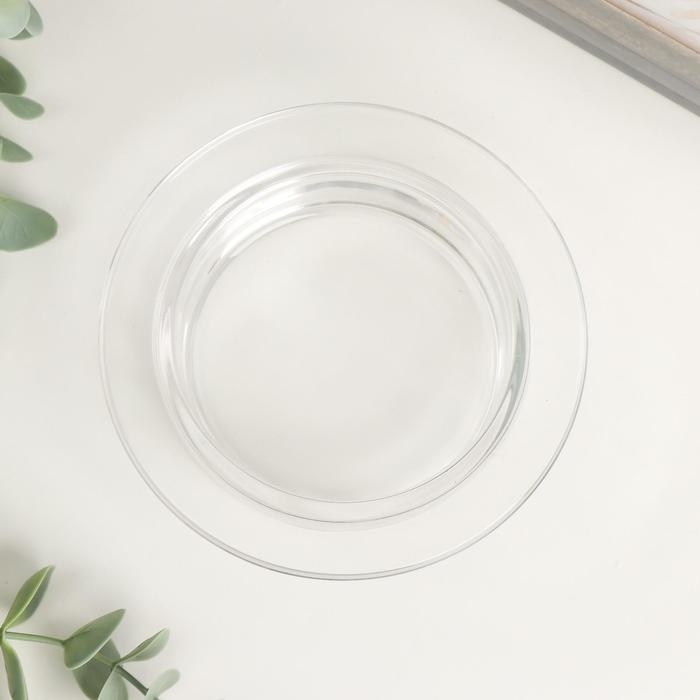 Подсвечник стекло на 1 свечу Подсвечник стекло на 1 свечу "Шляпа" прозрачный 3х12,3х12,3 см