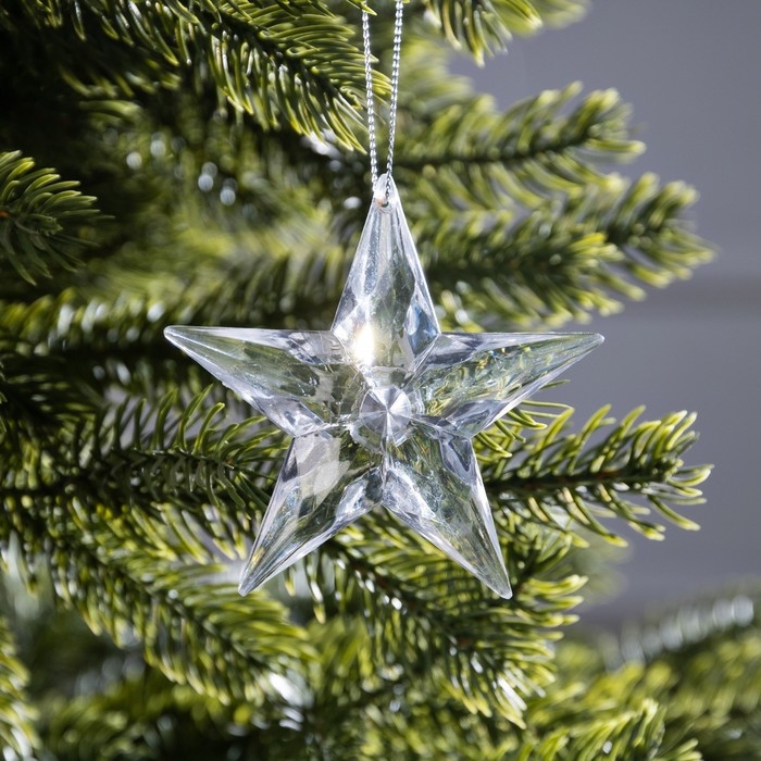 Ёлочная игрушка &laquo;Звезда&raquo;, от батареек, свечение мульти (RGB)