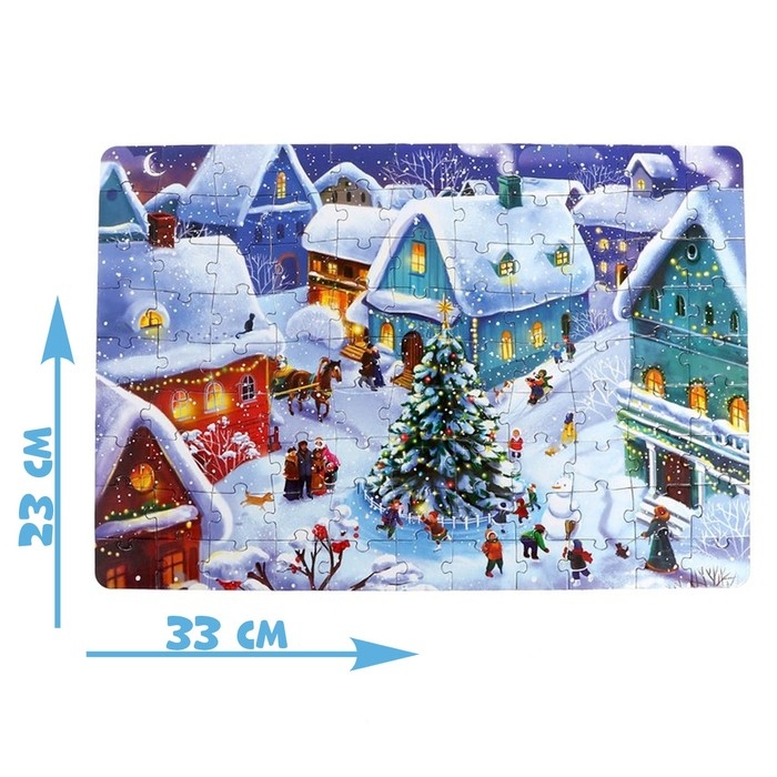 Пазлы в металлической коробке &laquo;Новогодняя ночь&raquo;, 99 деталей