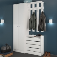 Обувница ЯПТ-1 Ямайка, 450x270x1026, Белый Обувница ЯПТ-1 Ямайка, 450x270x1026, Белый