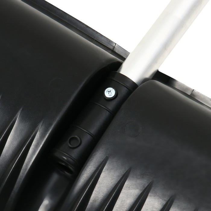 Лопата пластиковая, ковш 410 &times; 515 мм, с оцинкованной планкой, алюминиевый черенок