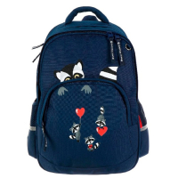 Рюкзак школьный Bruno Visconti, 40 х 30 х 16 см, эргономичная спинка, &laquo;Еноты, сердечки&raquo;