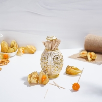 Подставка под зубочистки, 8&times;12 см, цвет металла золотой