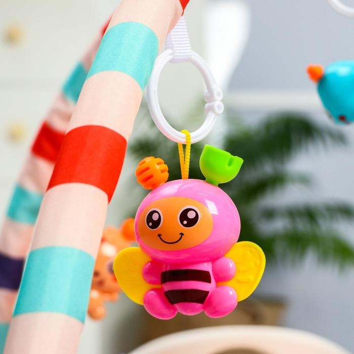 Развивающий коврик &laquo;Игра малыша&raquo;, с пианино, круглый, розовый