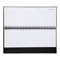 Планинг датированный 2024 года, 294 х 142 мм, 64 листа, на гребне, Attomex.Lancaster, твёрдая обложка балакрон, блок 70 г/м2, чёрный