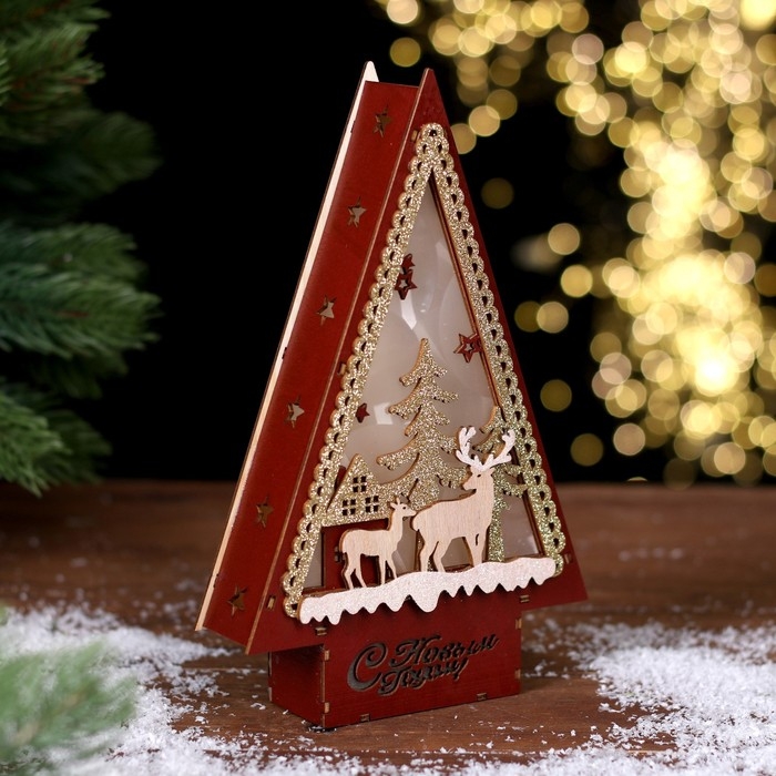 Новогодний декор с подсветкой «С новым годом» 14 × 4 × 22,5 см Новогодний декор с подсветкой «С новым годом» 14 × 4 × 22,5 см