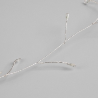 Гирлянда &laquo;Мишура&raquo; 50 м роса, IP44, серебристая нить, 1500 LED, 8 режимов, свечение мульти, 36 В