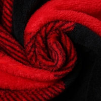 Плед Этель "Клетка черно-красн" 200*220 см,100% п/э, корал-флис 220 гр/м2