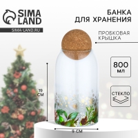 Банка для хранения новогодняя Дорого внимание &laquo;Зимние истории&raquo;, стекло, 800 мл