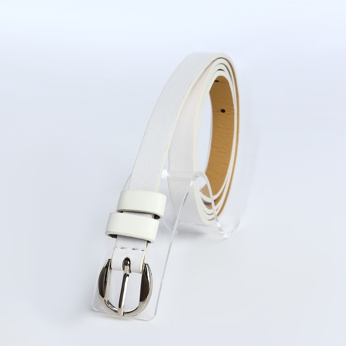 Ремень жен 01-01-02-01 Июнь14, 1,1*0,3*110 см, пряжка металл, 1 прокол, белый Ремень жен 01-01-02-01 Июнь14, 1,1*0,3*110 см, пряжка металл, 1 прокол, белый