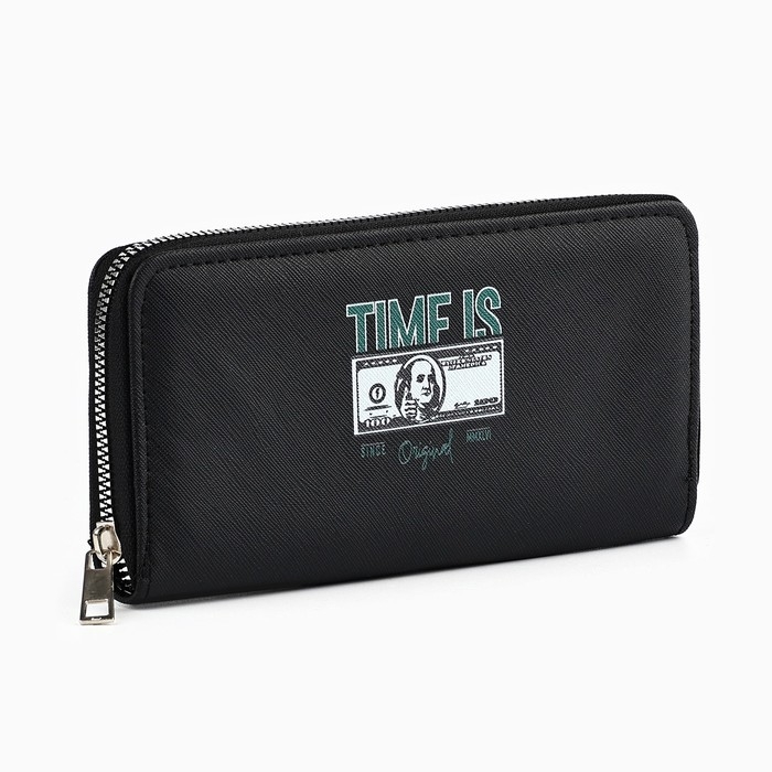 Кошелек кожзам Кошелек кожзам "Time is money" 19*10 см