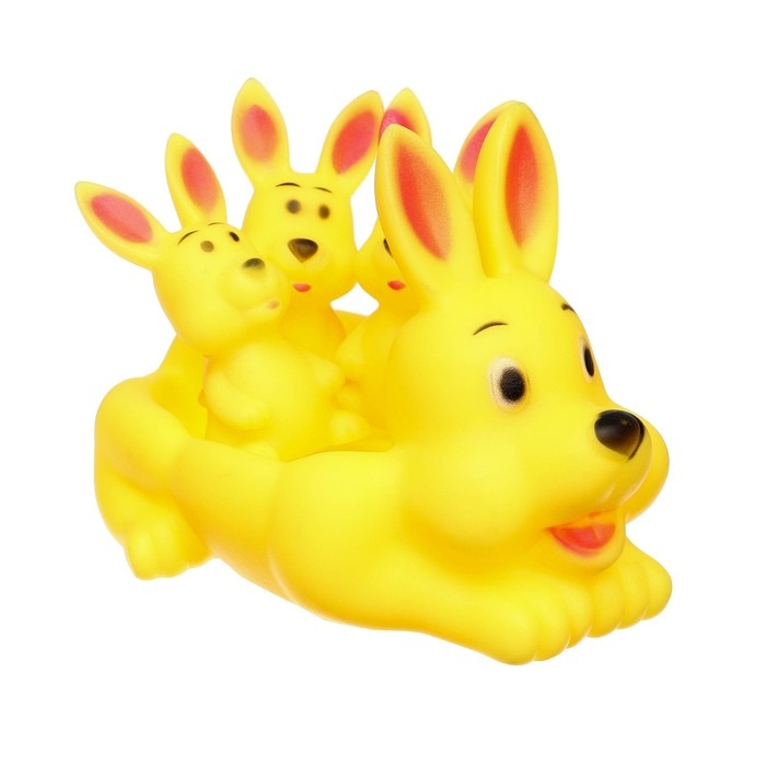 Набор резиновых игрушек для ванны «Мыльница: Зайчик», с пищалкой, 4 шт, Крошка Я Набор резиновых игрушек для ванны «Мыльница: Зайчик», с пищалкой, 4 шт, Крошка Я