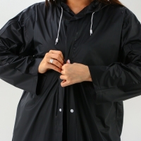 Дождевик взрослый плащ &laquo;Если вы это читаете, идёт дождь&raquo;, размер 42-48, 60 х 110 см, цвет чёрный