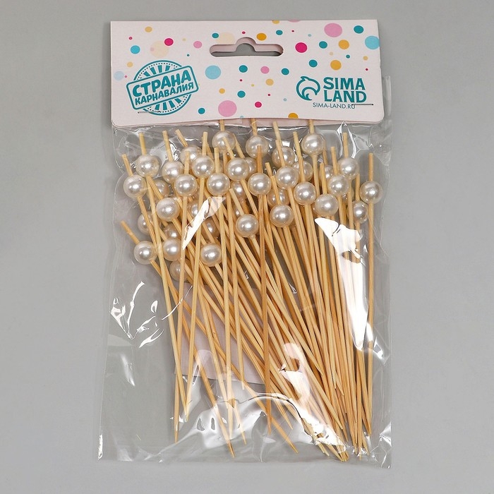 Шпажка для канапе &laquo;Жемчужина&raquo;, набор 50 шт.